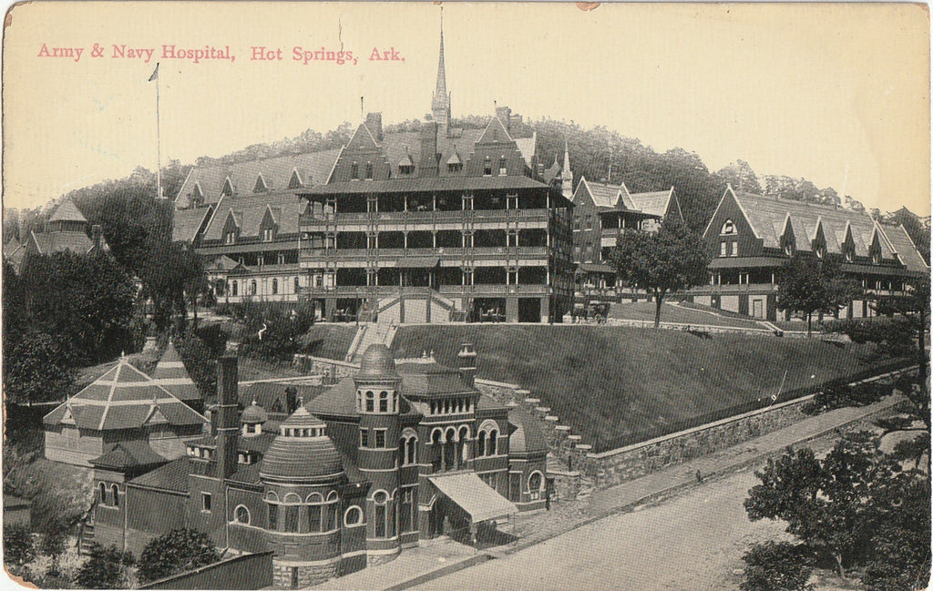 Army & Navy Hospital - Hot Springs, Arkansas - Postcard, c. 1900s