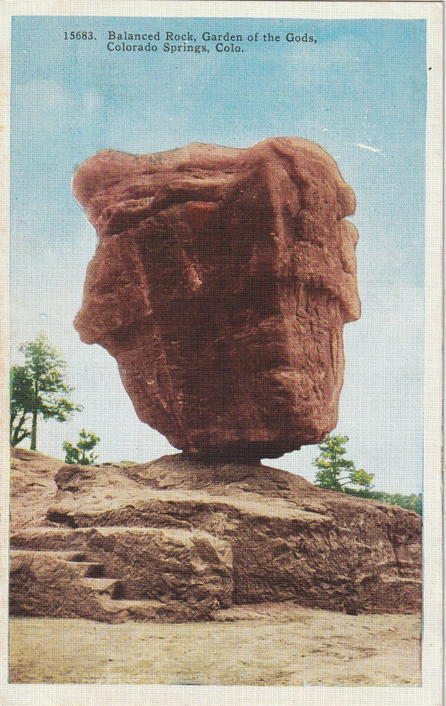 Balanced Rock - Garden of the Gods - Colorado Springs, CO - Postcard, c. 1900s