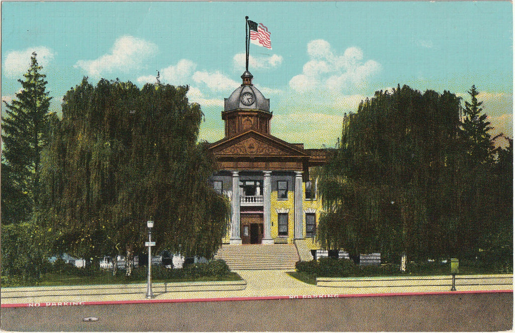 Box Elder County Court House - Brigham City, Utah - Postcard, c. 1940s