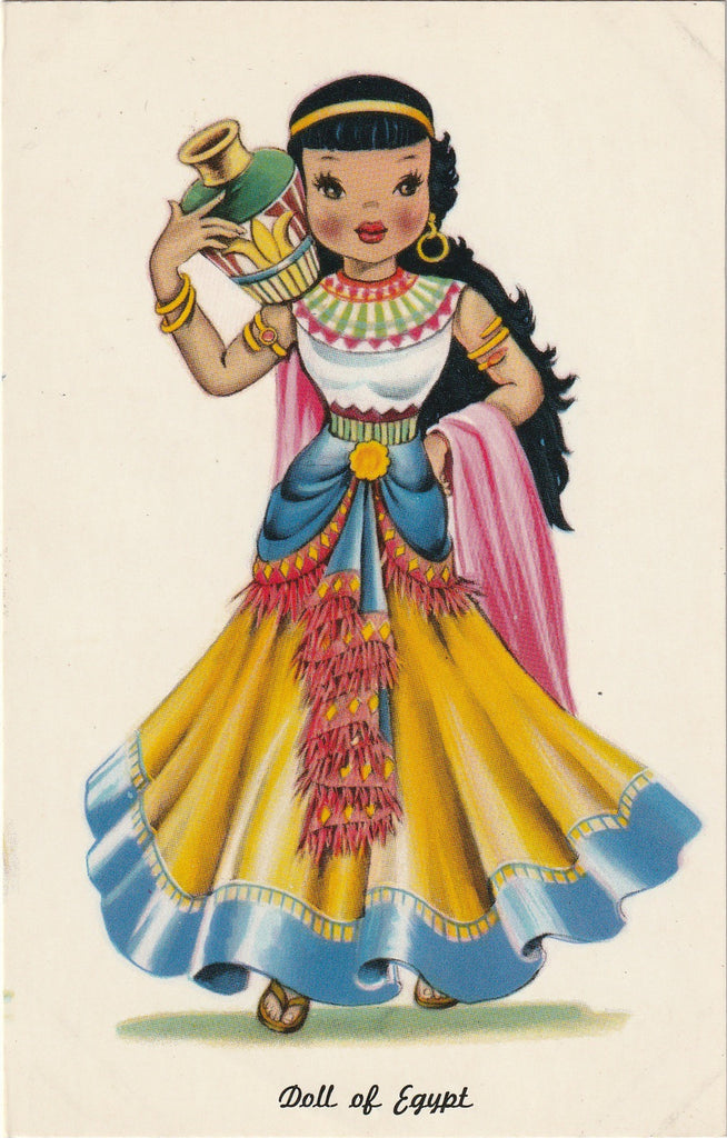 Doll of Egypt - Dolls of Many Lands - Postcard, c. 1950s