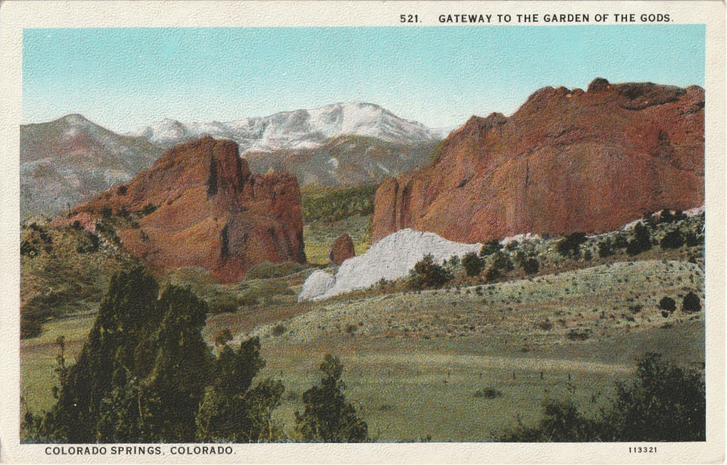 Kissing Camels - Gateway to the Garden of the Gods - Colorado Springs, CO - Postcard, c. 1920s