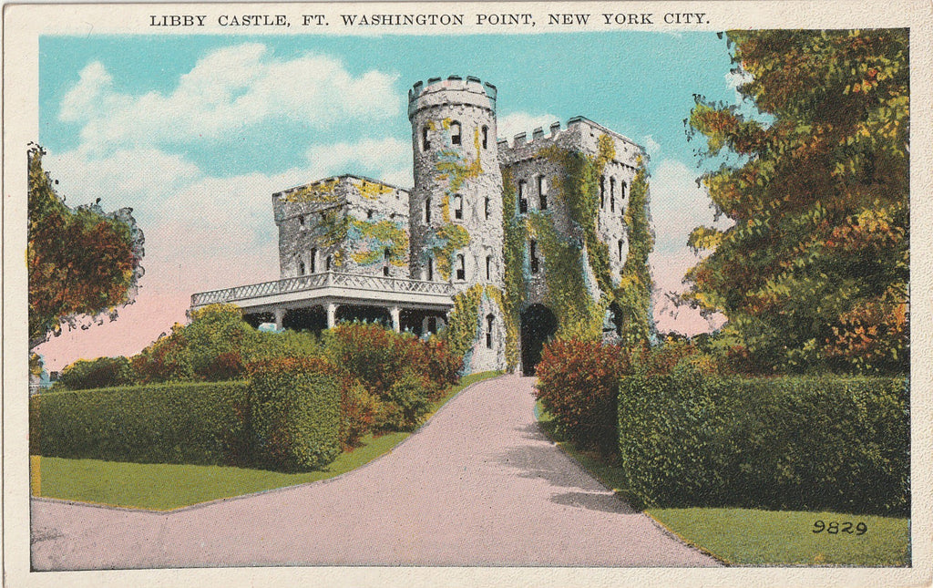 Libby Castle - Ft. Washington Point - New York City - Postcard, c. 1920s