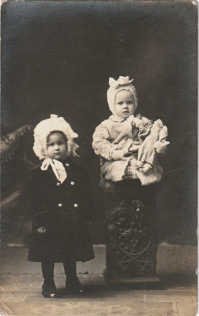 Mabel Jensen- Girls with Doll - RPPC, c. 1900s