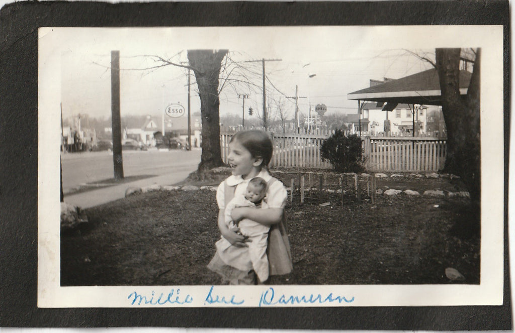 Millie Sue and Her Dolly - Snapshot, c. 1950s