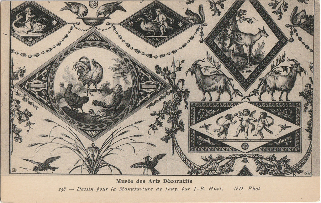Museum of Decorative Arts - Wall Paper Design - Postcard, c. 1900s