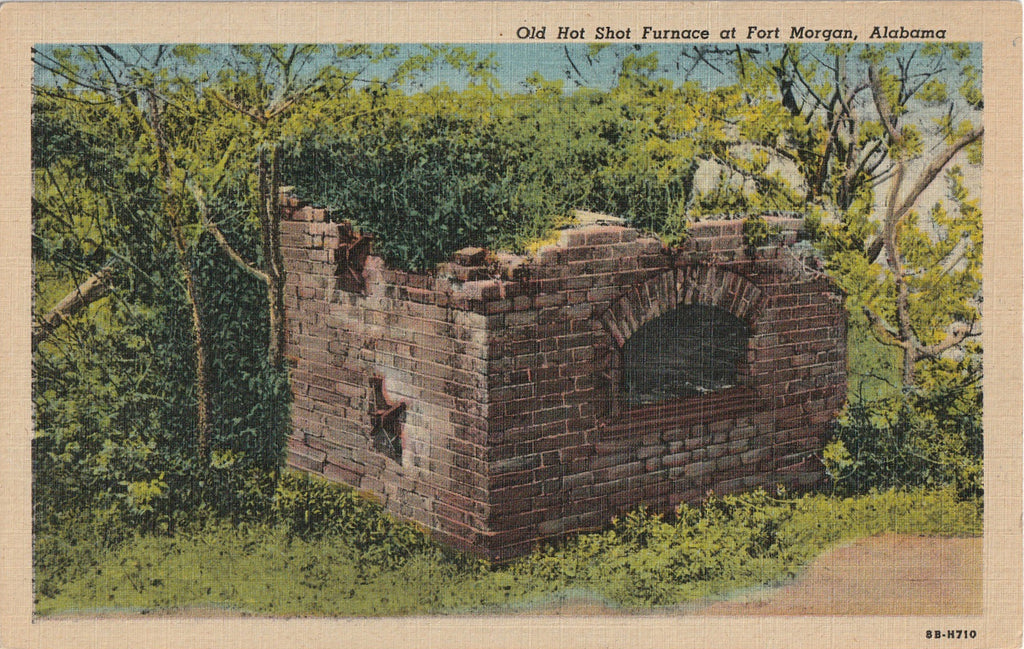 Old Hot Shot Furnace - Fort Morgan, AL - Postcard, c. 1930s