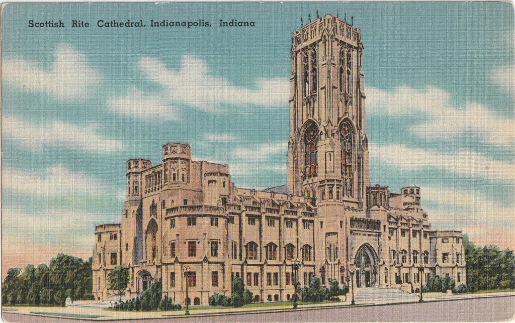 Scottish Rite Cathedral - Indianapolis, IN - Postcard, c. 1930s