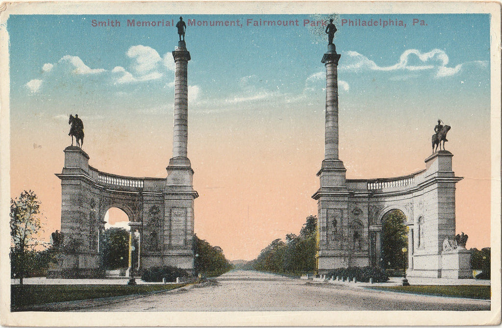 Smith Memorial Monument - Fairmount Park - Philadelphia, Pennsylvania - Postcard, c. 1910s