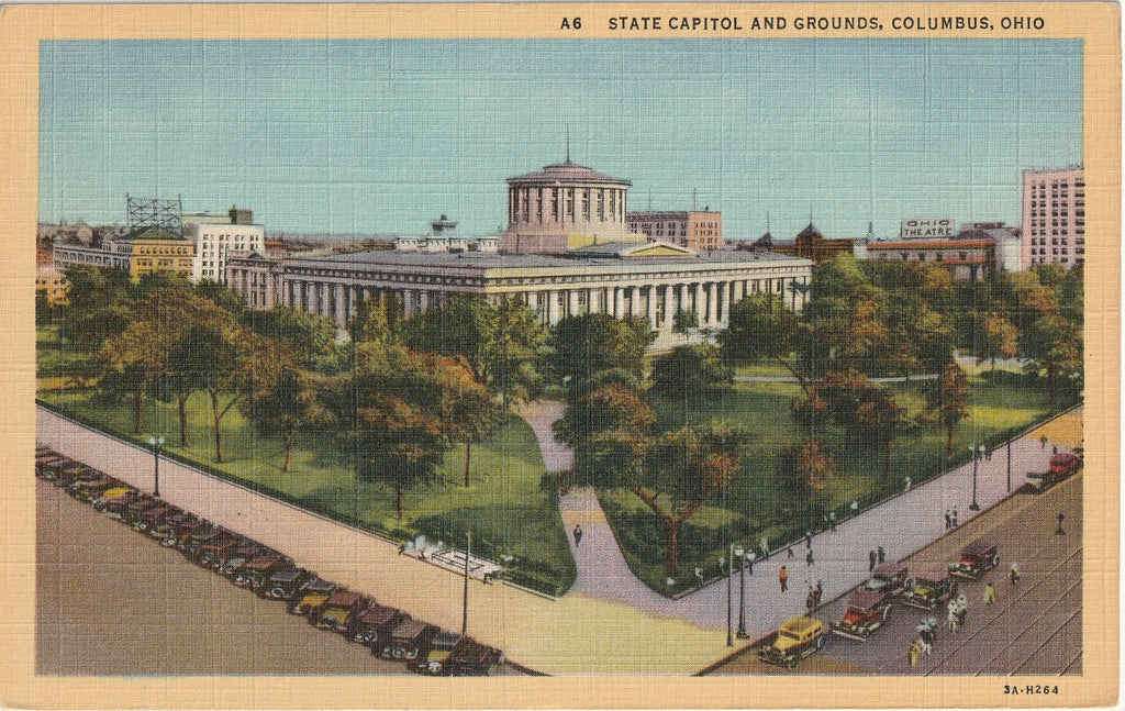 State Capitol and Grounds - Columbus, Ohio - Postcard, c. 1930s