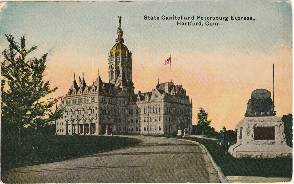 State Capitol and Petersburg Express - Hartford, CT - Postcard, c. 1900s