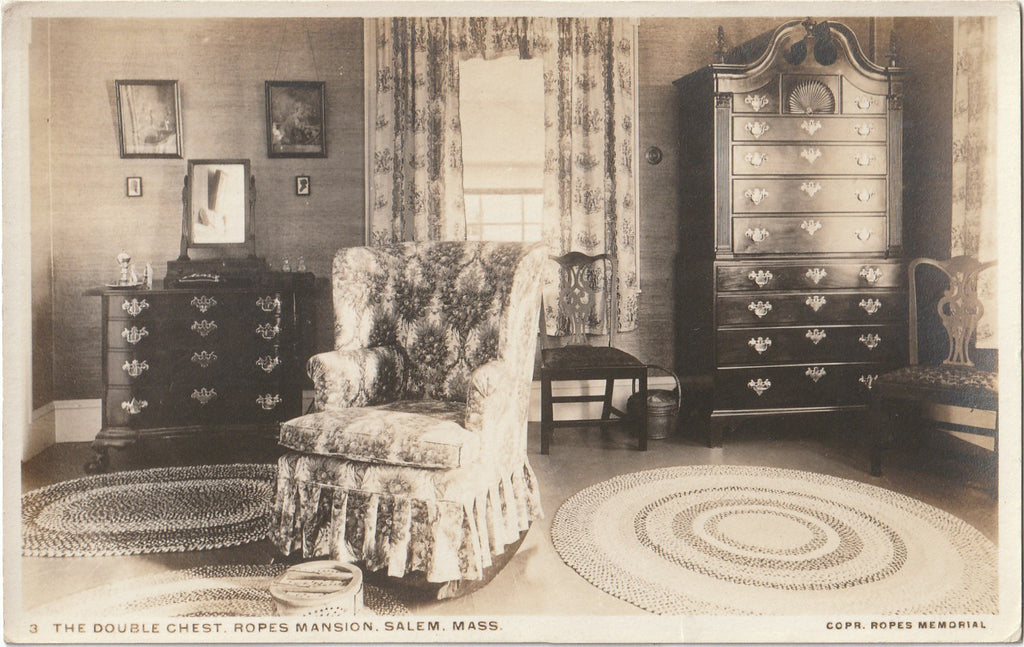 The Double Chest - Ropes Mansion - Salem, MA - RPPC, c. 1930s