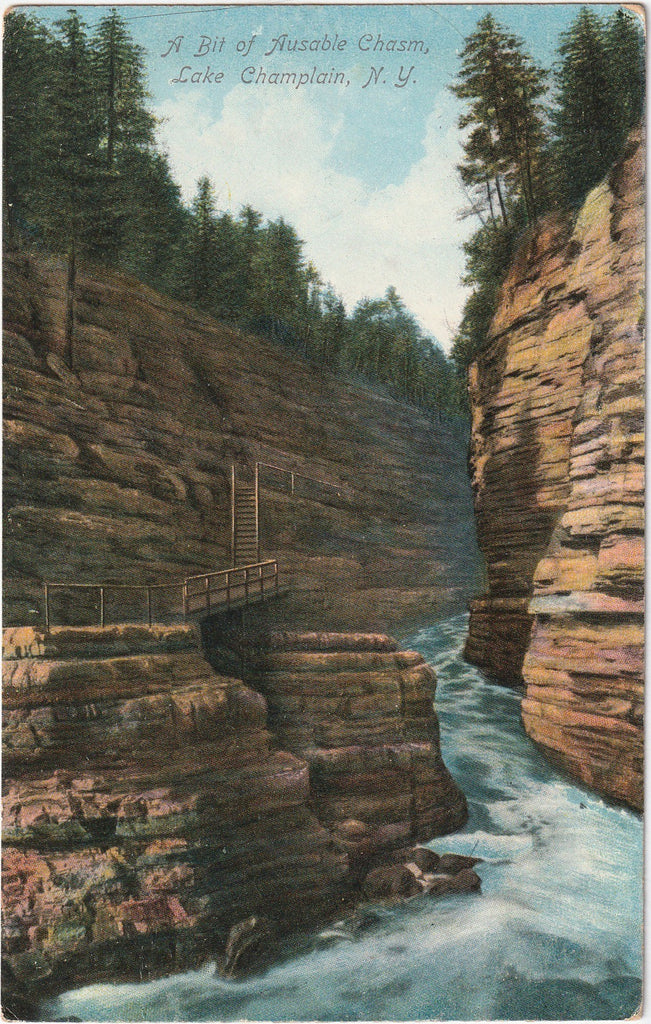 A Bit of Ausable Chasm - Lake Champlain, New York - Postcard, c. 1910s