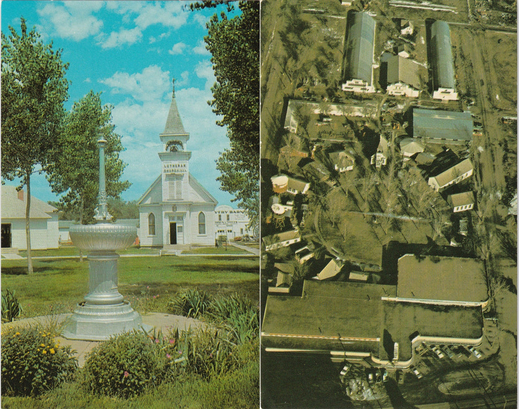 Harold Warp's Pioneer Village - Minden, NE - SET of 2 - Chrome Postcards, c. 1960s