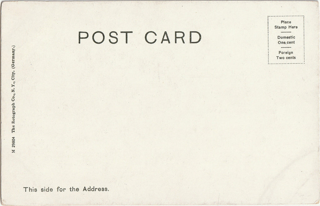 Archangel Michael - Guido Reni - Postcard, c. 1900s Back