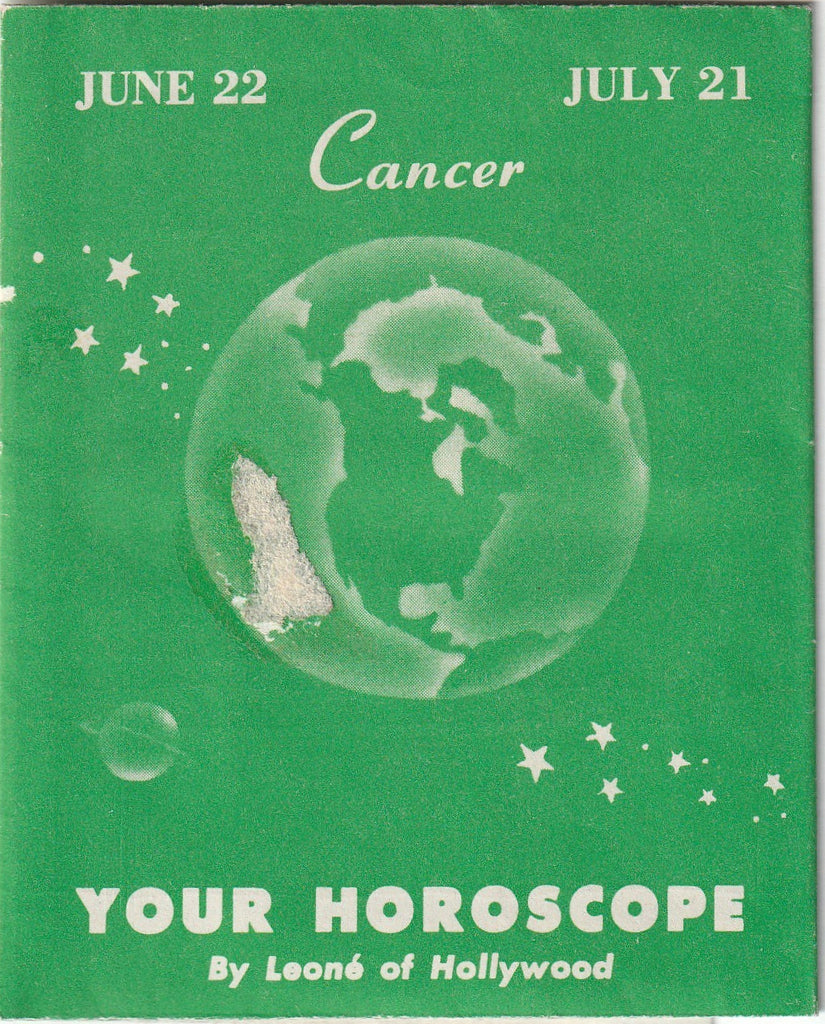 Cancer - Your Horoscope by Leoné of Hollywood - Pamphlet, c. 1940s