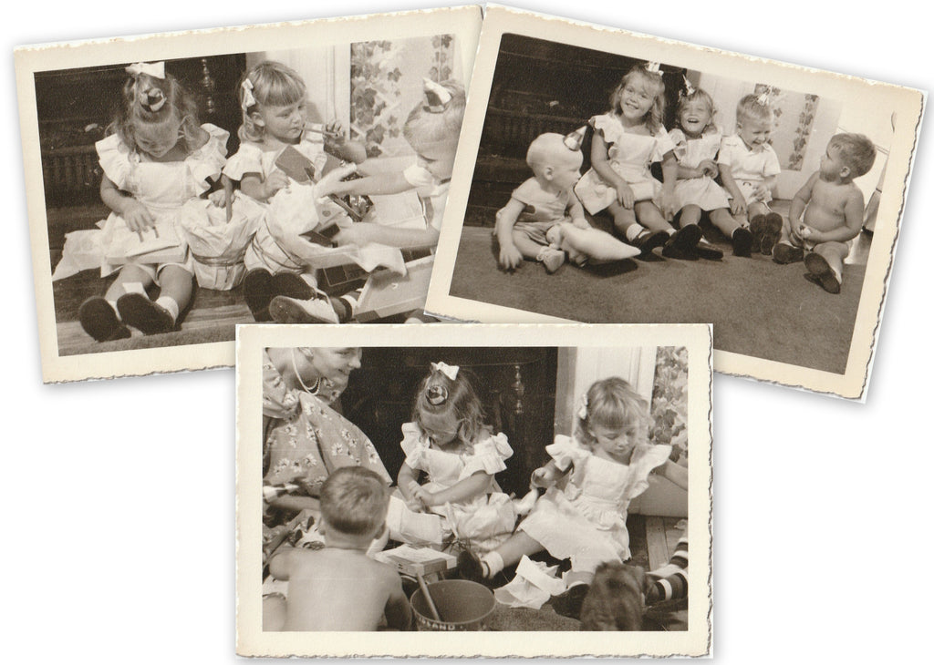 Children's Birthday Party - Warrington, FL - SET of 3 - Snapshots, c. 1948 