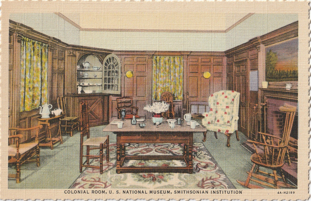 Colonial Room Smithonian Institution Postcard