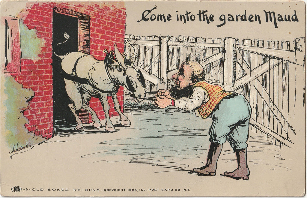 Come into the Garden Maud - Old Songs Re-Sung - Postcard, c. 1905