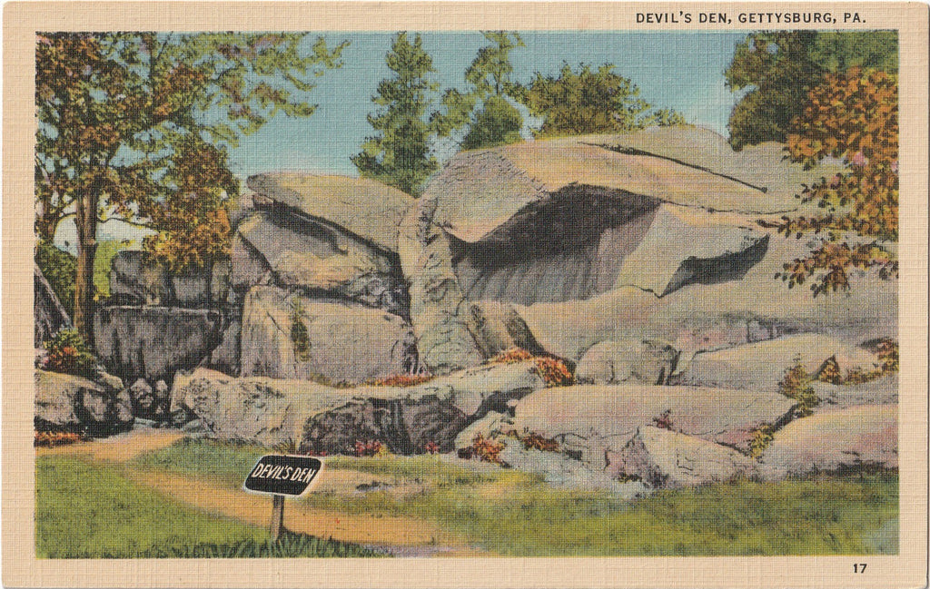 Devil's Den Gettysburg Vintage Postcard