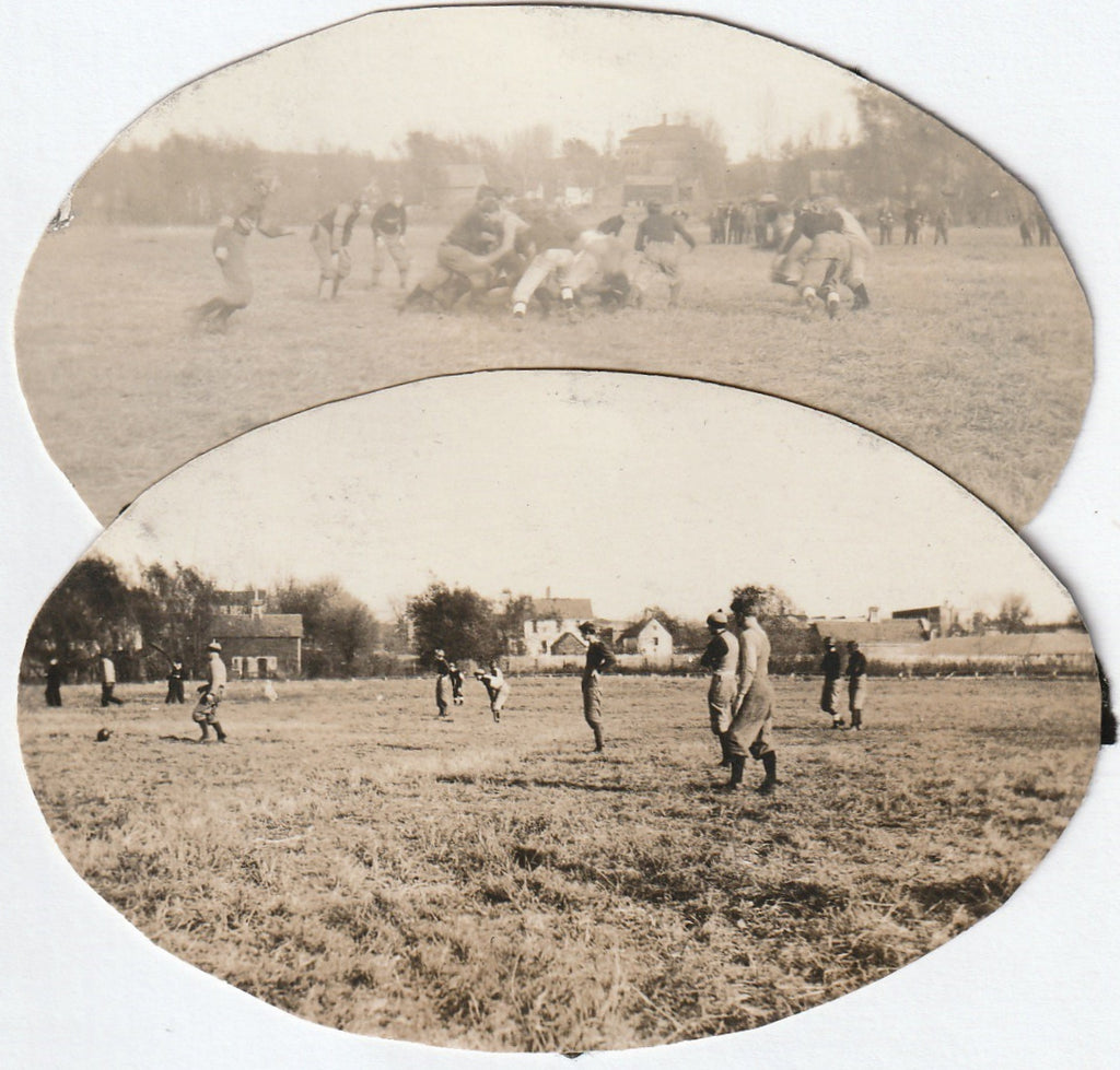 Edwardian Football Game Antique Photos