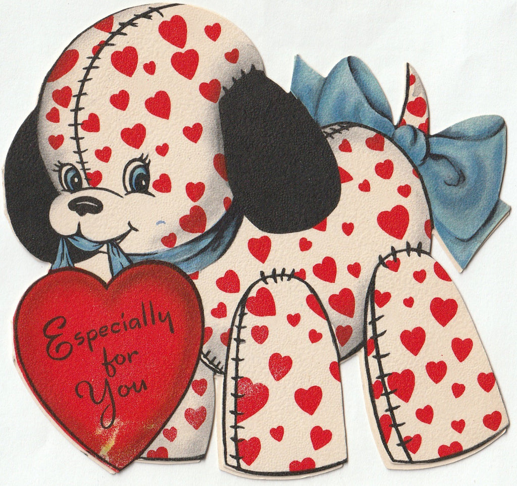 Especially For You - Stuffed Animal - Valentine Card, c. 1950s