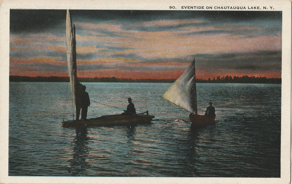 Eventide on Chautauqua Lake NY Postcard