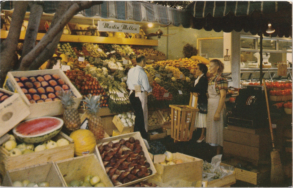 Farmer's Market Los Angeles California Postcard 