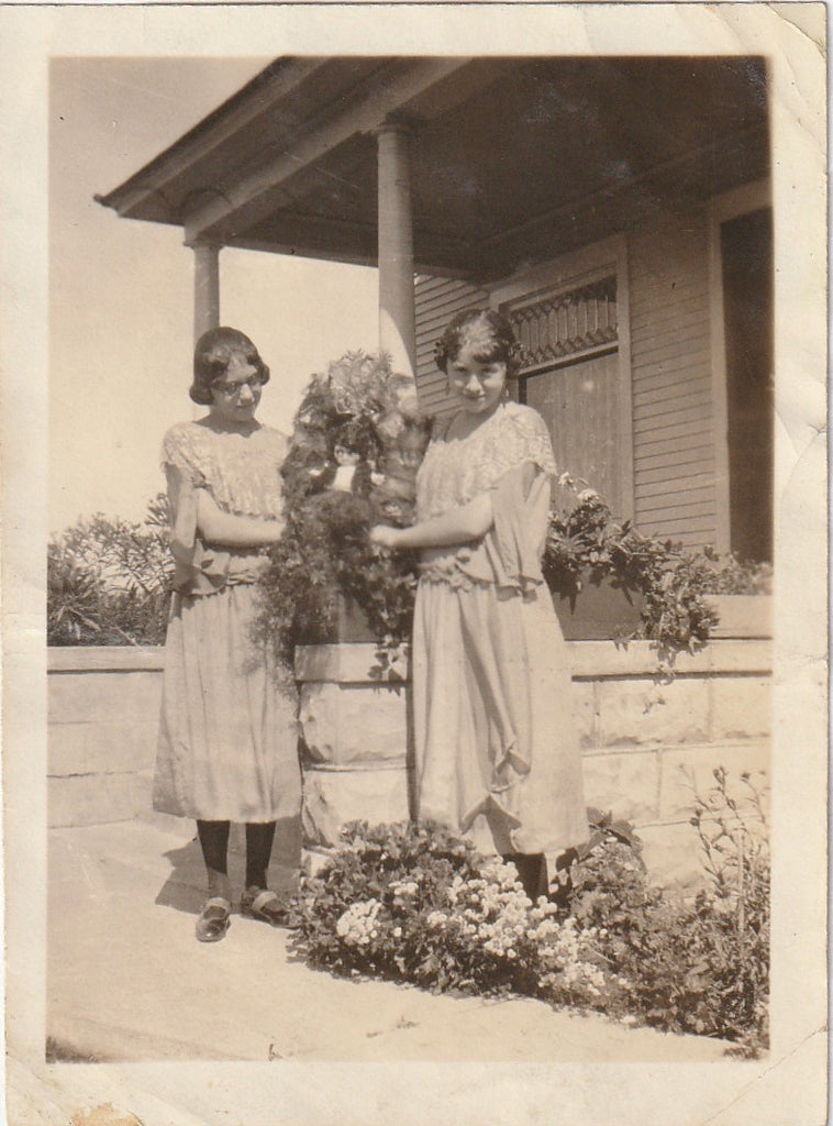 Flapper Girls and Kewpie Doll Photo