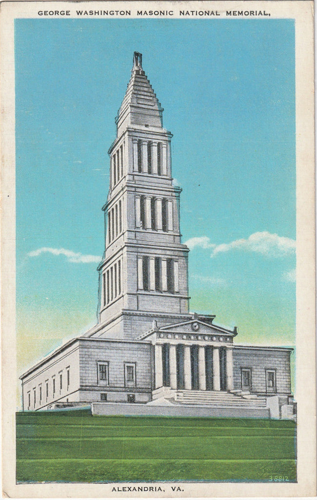 George Washington Masonic Memorial Vintage Postcard