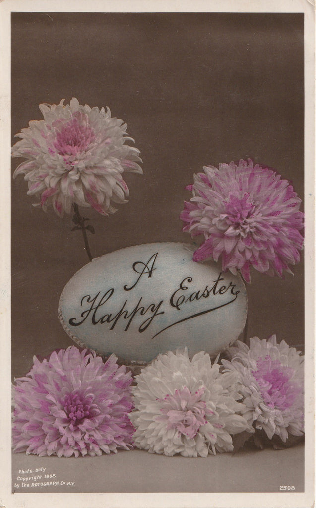 Happy Easter Rotograph RPPC Antique Postcard