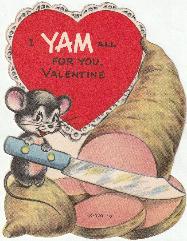 I YAM All For You - Valentine Card, c. 1940s
