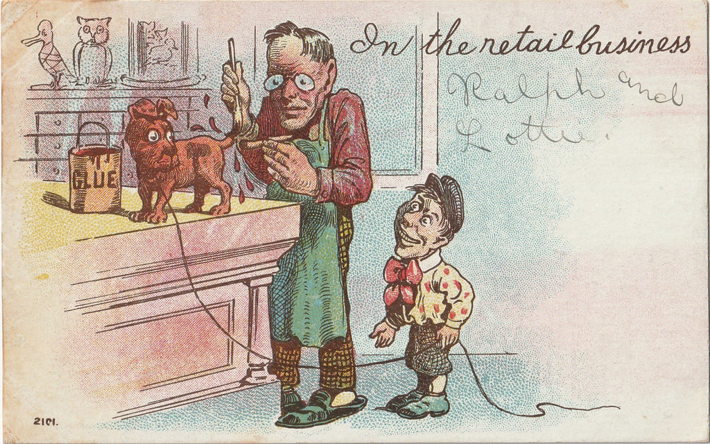 In The Retail Business Antique Postcard