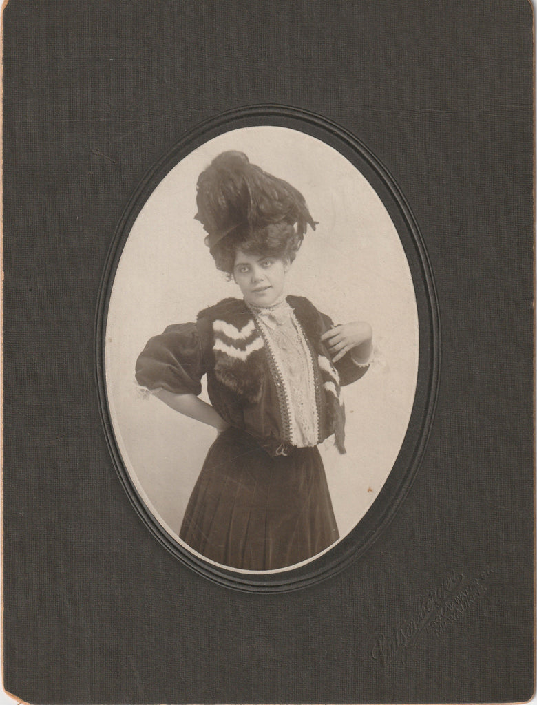 Independent Edwardian Woman Pinky Ring Cabinet Photo