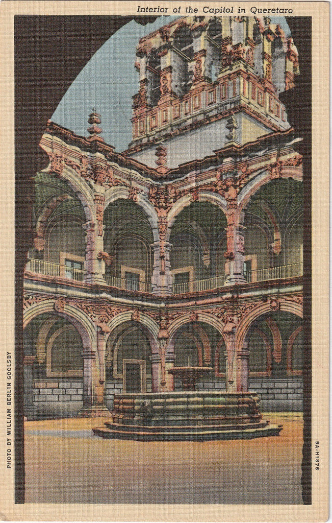Interior Of Capitol in Queretaro Postcard