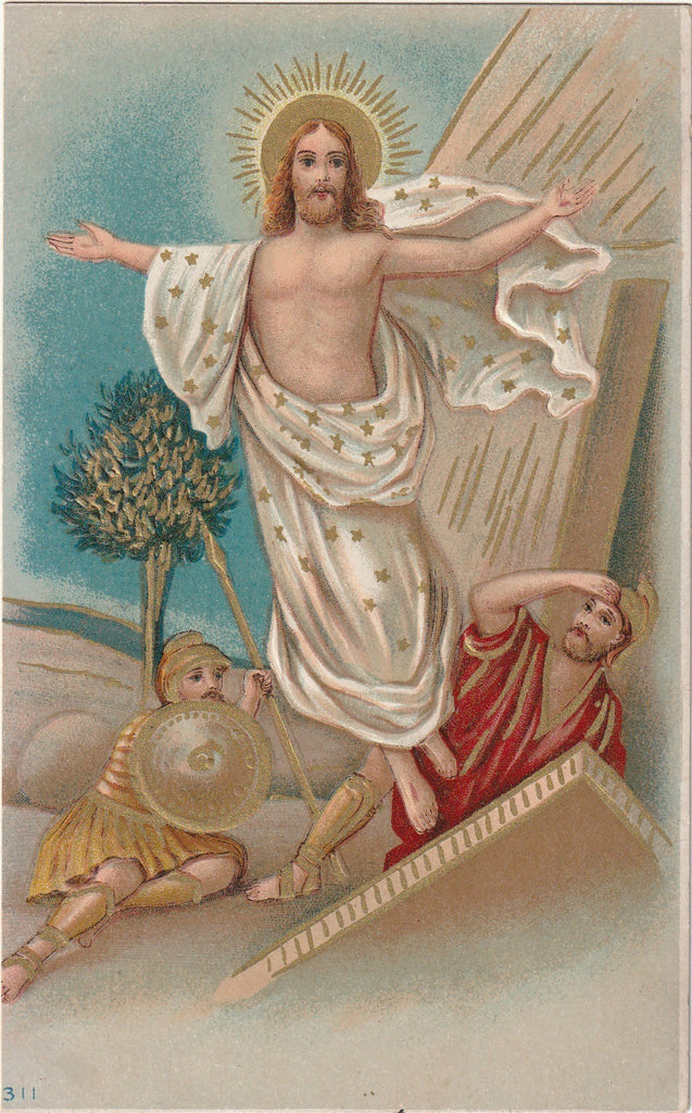 Jesus Loves You This Much - Resurrection of Christ - Easter Postcard, c. 1910sResurrection of Jesus Christ - Easter Postcard, c. 1910s