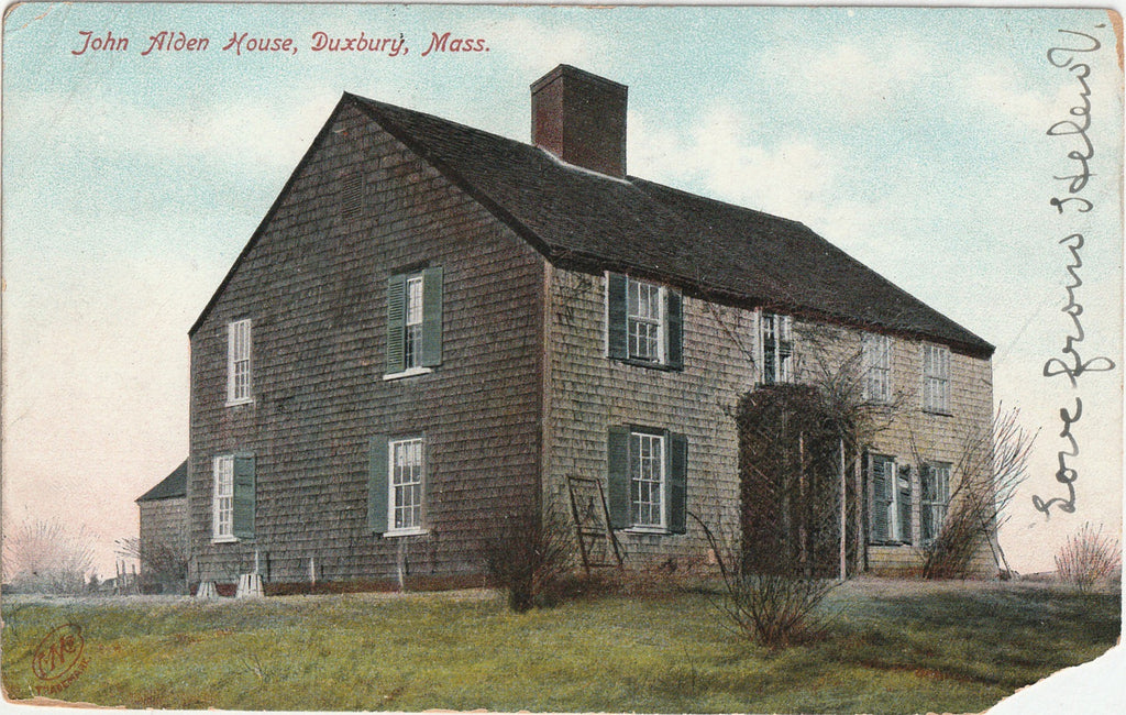 John Alden House - Duxbury, MA - Postcard, c. 1900s