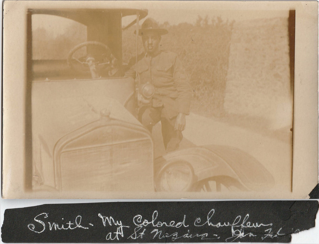 John F. Smith - 301st Stevedores - WWI A.E.F. Soldier - RPPC, c. Mar. 28, 1918