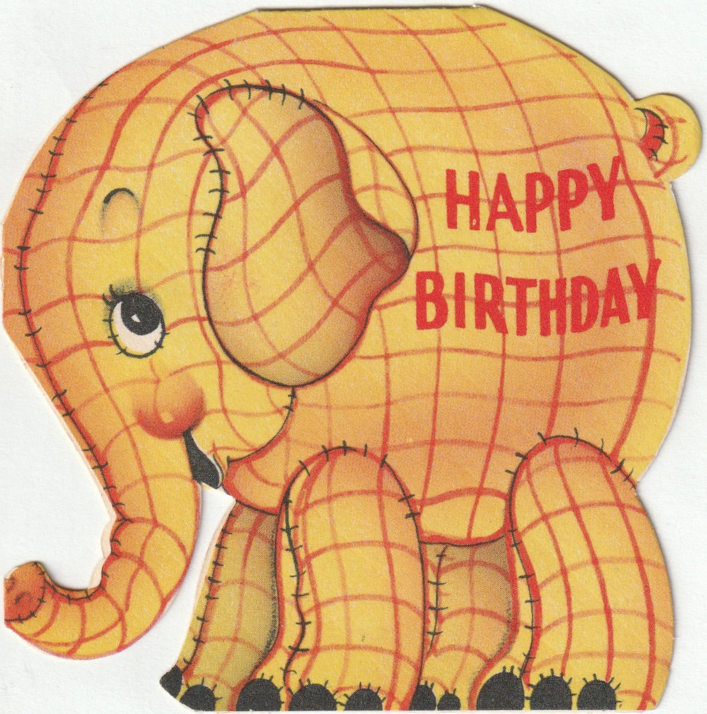 Jumbo the Elephant Wishing You A Big Happy Birthday - Card, c. 1940s