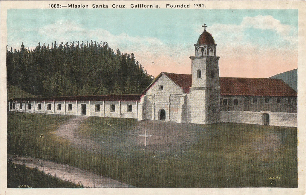 Mission Santa Cruz California Postcard