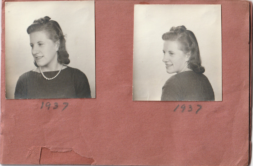My Snapshots 1939 - 1944 Photo Booth Portraits Album Page 3