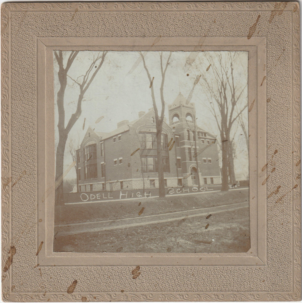 Odell High School Odell Illinois Cabinet Photograph