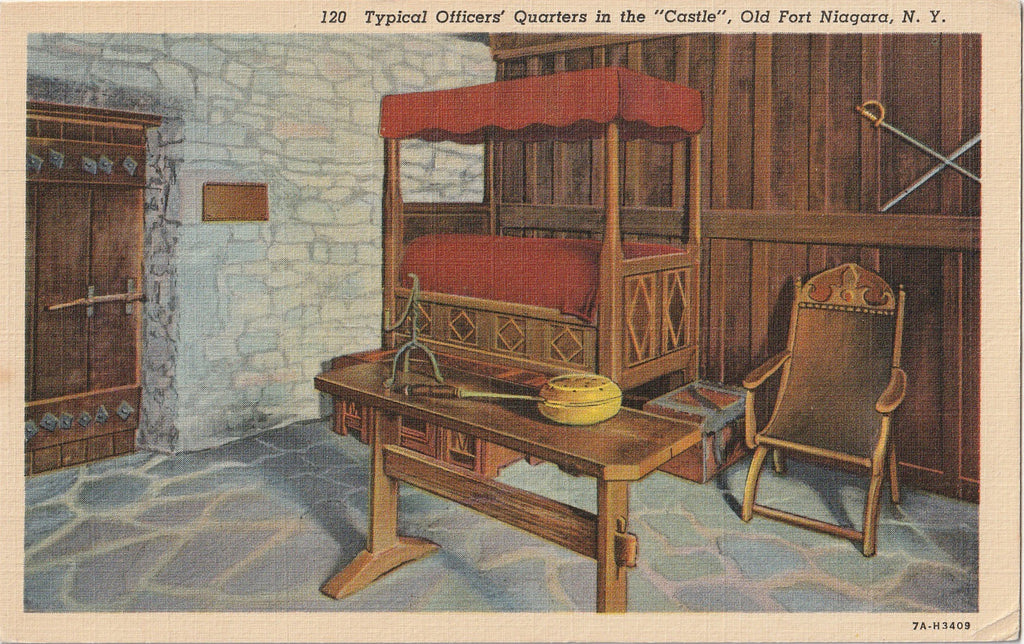 Officers' Quarters Castle Old Fort Niagara NY Postcard