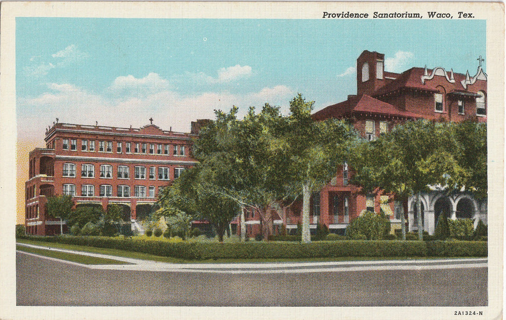 Providence Sanatorium - Waco, Texas - Postcard, c. 1940s