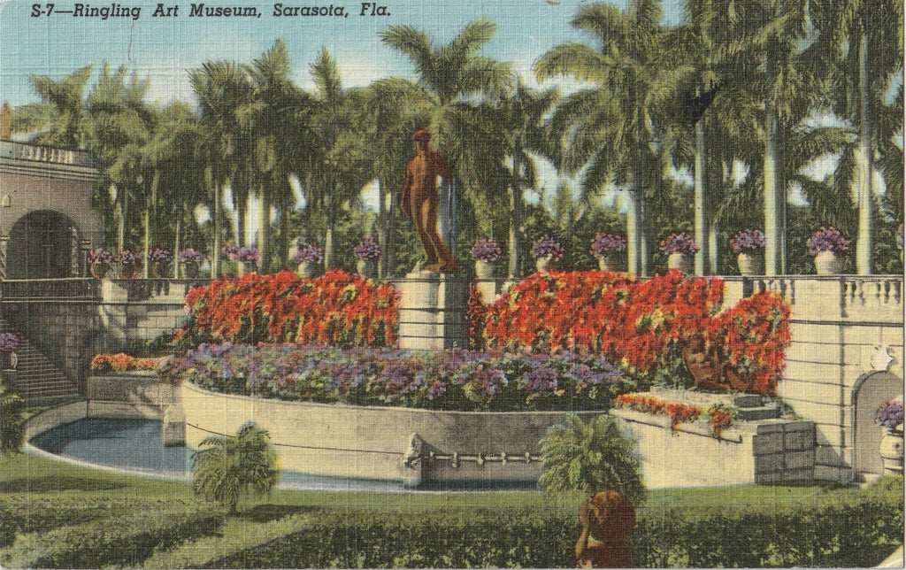 Ringling Art Museum Sarasota Florida Vintage Postcard