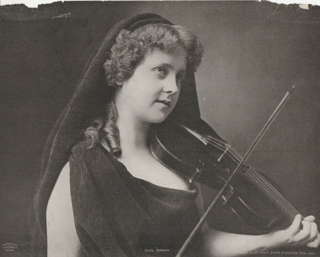 Soul's Harmony - Violinist - St. Louis Globe Democrat - J. I. Austen & Co. - Print, c. 1902