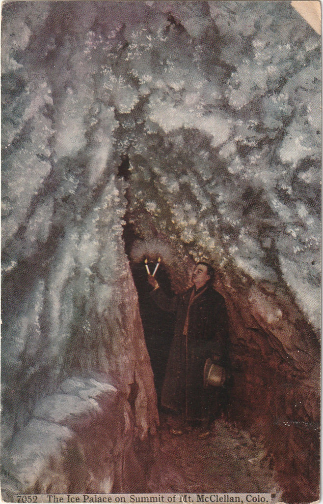 The Ice Palace on Summit of Mt. McClellan, Colorado - Ice Cave - Postcard, c. 1910s