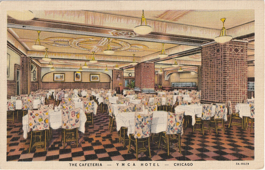 The Cafeteria YMCA Hotel Chicago Postcard