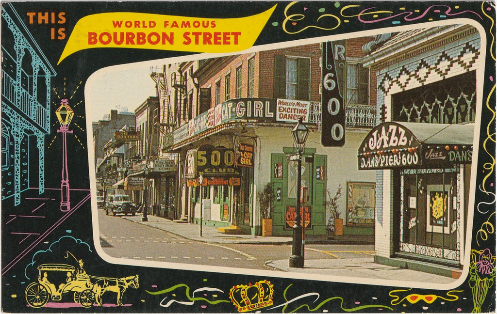 This Is World Famous Bourbon Street New Orleans LA Postcard