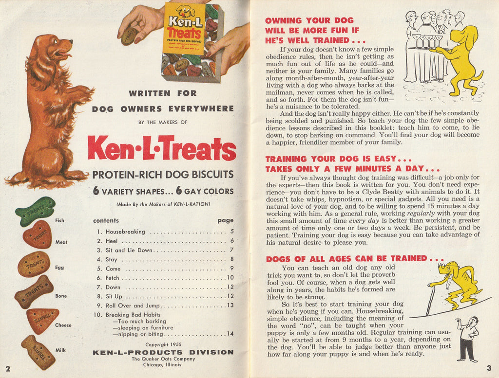 Training Can Be Fun and Useful Too - Ken-L-Treats - Ted Key - Booklet, c. 1955 Page 2-3