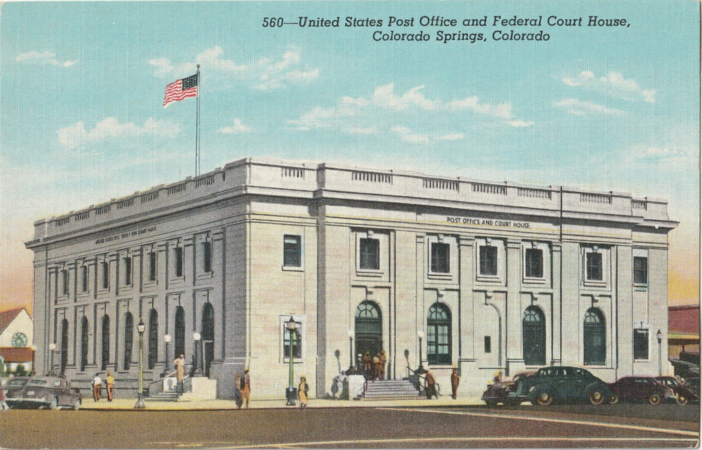 United States Post Office Federal Court House Colorado Springs Postcard